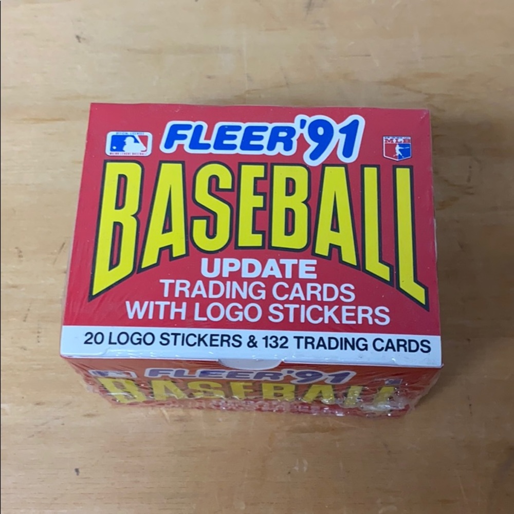 COPY - 1991 fleer baseball updated set! With logo sticker